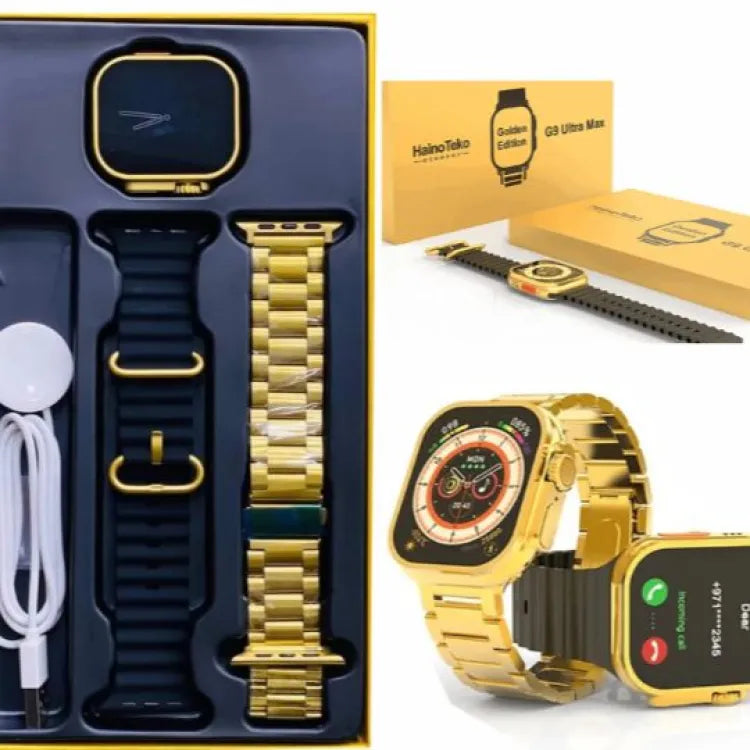 G9 ultra Max Smart Watch Golden Watch Haino teko Golden Edition
